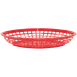 TableCraft 1084R Fast Food Basket – Jumbo Oval, Red, Polypropylene, Dishwasher Safe 1 image