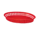 TableCraft 1086R Red Oval Food Basket – 12-3/4" x 9-1/2" x 1-1/2", Polypropylene Heat‑Resistant 150°F USA 1 image