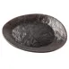 TableCraft 10891 - Lunara Stone Pattern Melamine Plate, 10-5/8" x 9-1/8" x 1-1/8", Black, Free Form 1 image