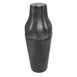 TableCraft 10904 Cocktail Shaker, 20oz 2‑Piece, 3-3/4"x3-3/4"x7", 18/8 Stainless Steel, Black 1 image
