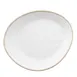TableCraft 10967 Europa Freeform Plate, 10-1/2" x 9" x 1-1/8", White Stone Beige Rim, Dishwasher Safe 1 image