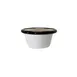 TableCraft Products 11042 Enamelware Ramekin, 2 oz Round Enamel Over Steel, Black/White Metal 1 image