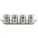 TableCraft Products 11055 - 4-Piece 6oz Stainless Steel Cheese & Spice Shakers, Chrome Rack, Set 1 image
