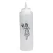 TableCraft Products 1112C - Clear 12 oz Squeeze Bottle, 38mm Single Tip, Dishwasher Safe, Top, Cap 1 image
