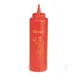 TableCraft Products 1112K - 12 oz Red Squeeze Bottle, 38mm Opening, Single Cone Tip, Dishwasher Safe 1 image