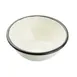 TableCraft Products 11152 Enamelware Bowl, 24 Oz (3/4 Qt) 6¼" Dia x 2¾" H, Steel, Black/White 1 image