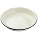 TableCraft Products 11155 Pasta Plate, 24 oz, 9" dia x 1-1/2", Round, Coated Steel, Black/White 1 image