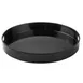 TableCraft Products 11492 - 15" Round Melamine Tray, Black, Dishwasher Safe, 2" Height 1 image