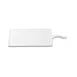 TableCraft 11497 White Melamine Serving Paddle, 13" x 8.75" Rectangular Tray, 212°F Temp. Safe 1 image