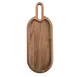 TableCraft Products 11523 Acacia Snack Tray – 15-1/8" x 5-1/2" x 3/4", Oval Wood Handle, Natural 1 image