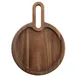 TableCraft Products 11524 - Acacia Snack Tray, Oval 11" x 8" x 3/4", Natural Wood with Handle 1 image