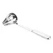 TableCraft 11631 - Holden 1 oz. Stainless Steel Ladle, 11.75" x 3.5" x 2", 1/2 to 1-1/2 oz, Handle 1 image