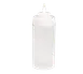TableCraft 11663C WideMouth Squeeze Bottle, 16oz Clear Polyethylene, 63mm Opening, Single Cone Tip 1 image