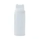 TableCraft 11663C2 Widemouth Squeeze Bottle, 16oz Clear LDPE, 63mm Opening, Double Tip, Clear Cap 1 image