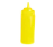 TableCraft Products 11663M - WideMouth 16 oz Yellow Squeeze Bottle, Polyethylene, 63mm Opening 1 image