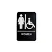 TableCraft Products 11673 Women/Accessible Sign - 6" W x 9" H, 1/8" D, Poly, Black/White, Dishwasher Safe 1 image
