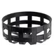 TableCraft 11693 Round Metal Basket, 10-1/4" W x 10-1/4" D x 4" H, Galvanized Steel, Black 1 image