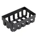 TableCraft 11695 Metal Basket, 12-3/4"W x 10-1/2"D x 4-1/4"H, Black Galvanized Steel, Rectangular 1 image