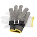 TableCraft Products 11737 Cut-Resistant Glove, 8-3/4" x 7", Steel, Yellow Cuff with White Glove 1 image