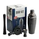 TableCraft 11780 Bar Kit - 24oz Shaker, Jigger, Strainer, Muddler, 6.125"x5"x10.25", Steel Gunmetal 1 image