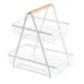 TableCraft Products 11784 Basket Stand, 2‑Tier White Steel Handles, 11‑7/8"W x 9‑1/8"D x 12‑1/4"H 1 image