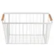 TableCraft Products 11786 - Steel Display Basket, 13-1/2" W x 9" D x 6-5/8" H, Wooden Handles - 1/Each 1 image