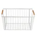 TableCraft Products 11787 Storage Basket, 14½" W x 10¼" D x 7¼" H, Steel Handles, White 1 image