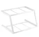 TableCraft 11796 Display Stand – 2‑Tier Trapezoid, 23.5"W x 17.75"D x 13"H, Coated White Steel 1 image