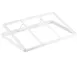 TableCraft 11798 Tiered Display Stand – 22"W x 13.5"D x 4.5"H, 1-2 Tier, Powder Coated Steel, White 1 image