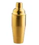 TableCraft 11813 Cocktail Shaker Set, 24 oz, 3-Piece, 18/8 SS, Gold, 3.375"W x 3.375"D x 9.5"H 1 image