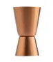 TableCraft 11822 Jigger – 0.5 oz / 1 oz, 1.5"W x 1.5"D x 2.625"H, 18/8 Stainless Steel, Bronze 1 image