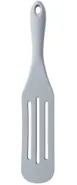 TableCraft Products 11838 Slotted Spurtle, Silicone Over Nylon, 1.875"W x 0.75"D x 10.375"H, Gray 1 image