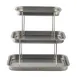TableCraft Products 12064 - 3-Tier Sharing Tower Display Stand, 14.75"x10.75"x13.75", Stainless Steel 1 image