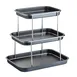 TableCraft Products 12065 - 3-Tier Display Stand, 14.75"x10.75"x13.75", Stainless Steel, Black Coated 1 image