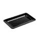 TableCraft 12068 - Ridge Collection Black Melamine Serving Platter, 13" x 18" x 1", Rectangular Tray 1 image