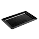 TableCraft Products 12069 - Ridge Collection Black Melamine Platter, 17" x 11" x 1", Rectangular 1 image