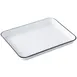 TableCraft Products 12161 Canteen Tray – 16" x 11.5" x 1.5" Rectangular Melamine White Platter 1 image