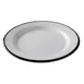 TableCraft 12165 White Melamine Round Plate, 7.875" x 7.875" x 0.625", Medium Rim 1 image