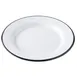 TableCraft 12166 Melamine Round Plate, 10.25" Diameter, 0.875" Thick, Medium Rim, White 1 image