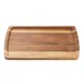 TableCraft Products 12184 - Acacia Collection Plate, 13" x 10" x 0.75", Rectangular Acacia Wood 1 image