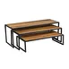 TableCraft Products 12261 - 3 Brown Acacia & Powder-Coated Steel Risers, 22" x 8" x 8", Set 1 image