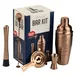 TableCraft 12268 - 6.25" x 5" x 10.25" 3-Piece Cocktail Shaker Kit, Jigger, Strainer, Muddler, Spoon 1 image