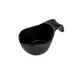 TableCraft Products 12274 Gravy Sauce Boat, 8 oz., 6.25" x 3.625" x 2.75", Black Melamine, Stackable 1 image