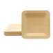TableCraft Products 123456 - Disposable Square Plate, 5" x 5", Brown Bamboo, 25/Pack 1 image