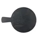 TableCraft 12455 Onyx Melamine Serving Paddle, 13.75" x 10" x 0.625", Round, Black Decaled, 4.5" Handle 1 image