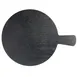 TableCraft 12456 Onyx Melamine Serving Paddle, 15.75" x 12" Tray, 0.625" Black, 4.5" Handle 1 image
