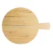 TableCraft Products 12460 - Melamine Paddle, Round 15" x 12" x 0.625", Tan Decaled, 4.5" Handle 1 image