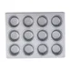 TableCraft 12472 Muffin Pan – 12-Cup, 13.75" x 10.5" x 1.375", Gray Aluminized Steel, Non‑Stick 1 image