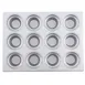 TableCraft Products 12476 Muffin Pan – 12-Cup, 6 oz, 18" x 13" x 2", Steel, Non‑Stick 1 image