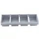 TableCraft 12488 4‑Compartment Bread Loaf Pan, 22" x 9.875" x 2.75", 54oz, Silicone Glazed 1 image